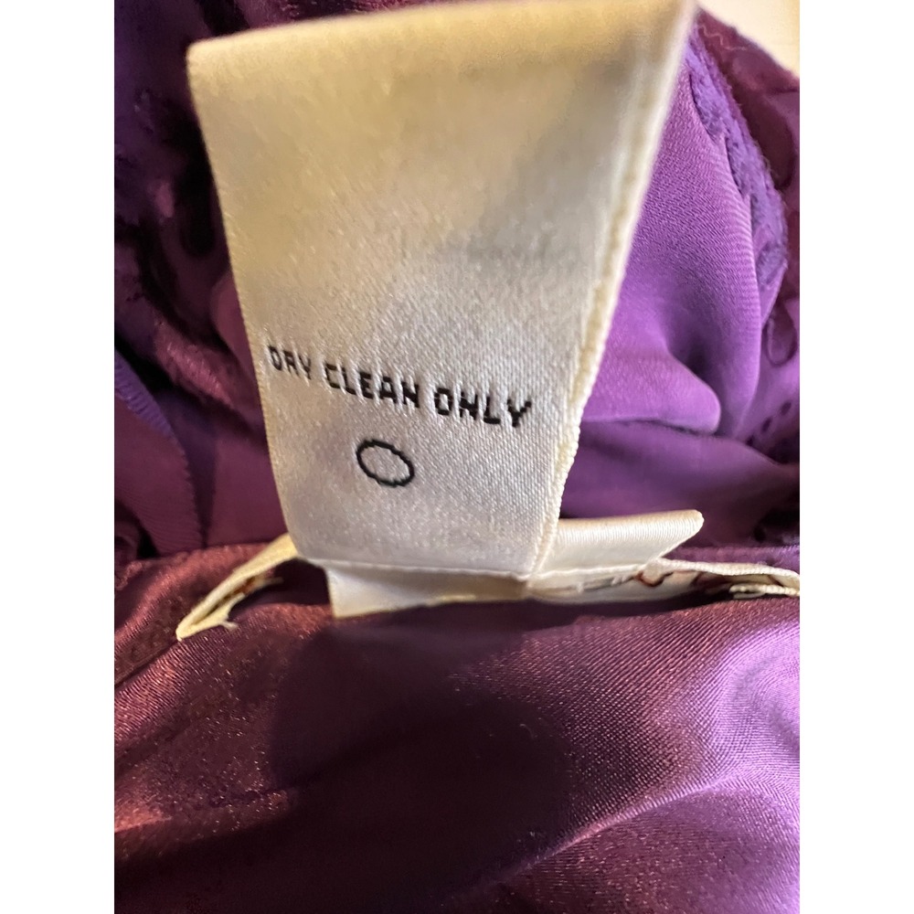 Studio M Purple Silk Blend Burnout Velvet Halter Sleeveless Top 8K11R60 Womens M - Picture 4 of 6